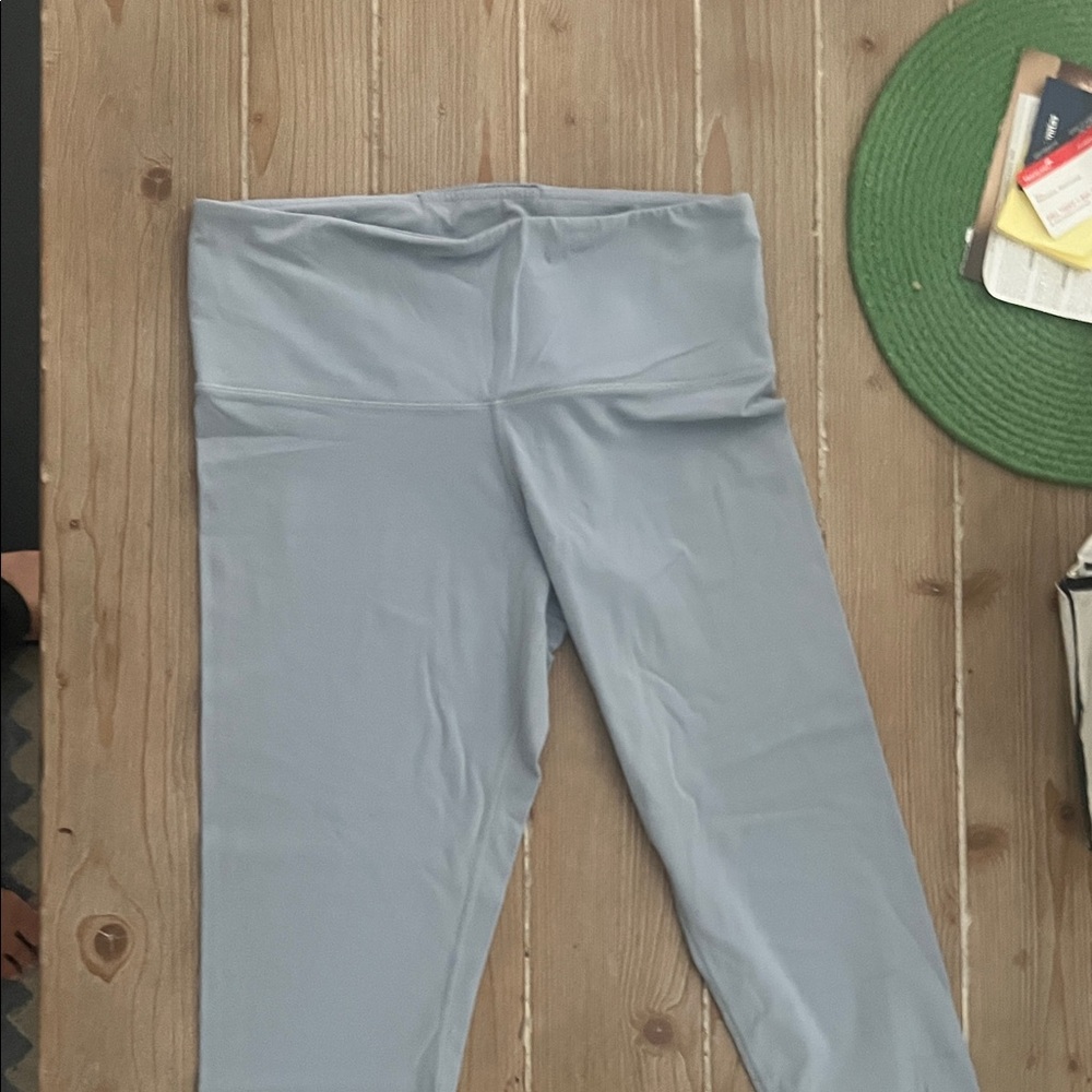 Athleta Soft Gray High-Waisted Leggings